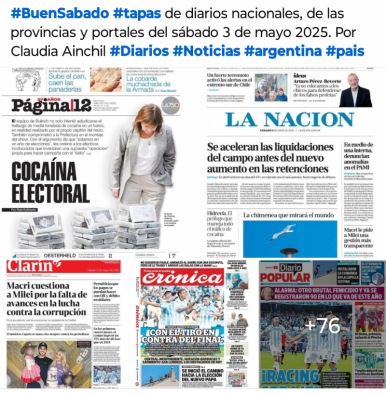 Tapas de diarios nacionales, de las provincias y portales 3 de mayo 2025