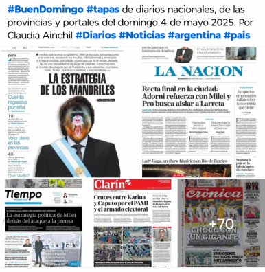 Tapas de diarios nacionales, de las provincias y portales 4 de mayo 2025