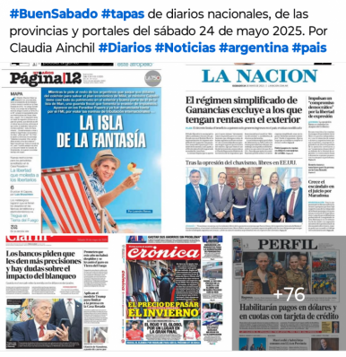 Tapas de diarios nacionales, de las provincias y portales del pas 24 de mayo 2025