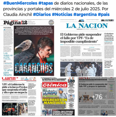 Tapas de diarios nacionales, de las provincias y portales del pas 2 de julio 2025