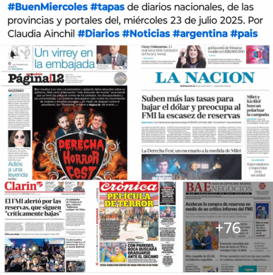 Tapas de diarios nacionales, de las provincias y portales del pas 23 de julio 2025