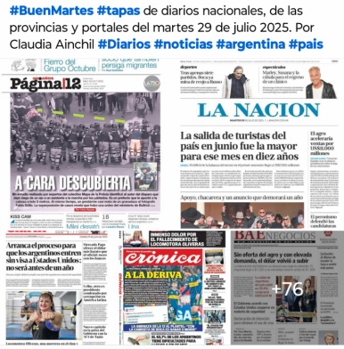 Tapas de diarios nacionales, de las provincias y portales del pas 29 de julio 2025