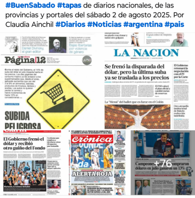 Tapas de diarios nacionales, de las provincias y portales del pas 2 de agosto 2025