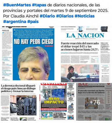 Tapas de diarios nacionales, de las provincias y portales del pas 9 de septiembre 2025