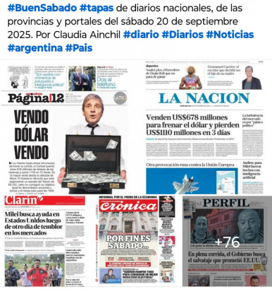 Tapas de diarios nacionales, de las provincias y portales del pas 20 de septiembre 2025 