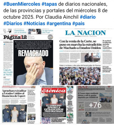 Tapas de diarios nacionales, de las provincias y portales del pas 8 de octubre 2025