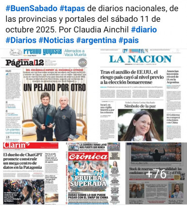 Tapas de diarios nacionales, de las provincias y portales del pas 11 de octubre 2025