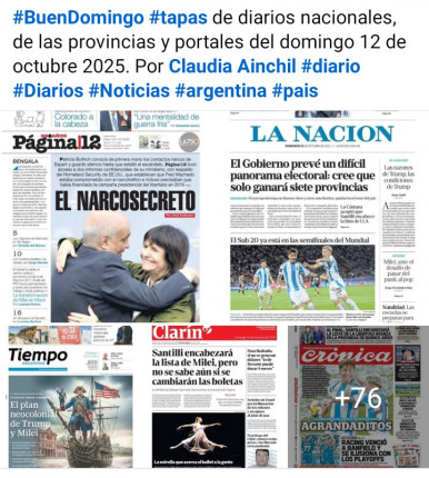 Tapas de diarios nacionales, de las provincias y portales del pas 12 de octubre 2025
