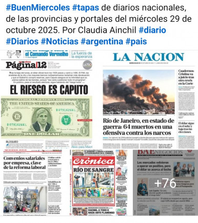 Tapas de diarios nacionales, de las provincias y portales del pas 29 de octubre 2025