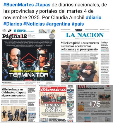 Tapas de diarios nacionales, de las provincias y portales del pas 4 de noviembre 2025