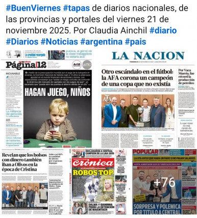Tapas de diarios nacionales, de las provincias y portales del pas 21 de noviembre 2025