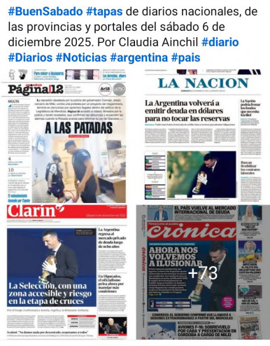 Tapas de diarios nacionales, de las provincias y portales del pa�s 6 de diciembre 2025
