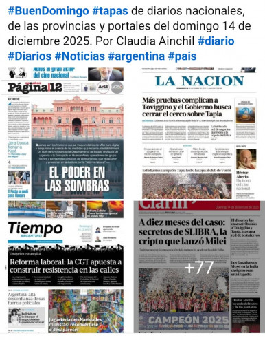 Tapas de diarios nacionales, de las provincias y portales del pa�s 14 de diciembre 2025