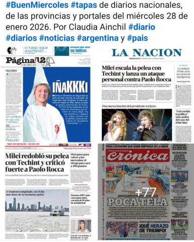 Tapas de diarios nacionales, de las provincias y portales del pa�s 28 de enero 2026