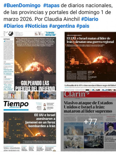 Tapas de diarios nacionales, de las provincias y portales del pa�s 1 de marzo 2026