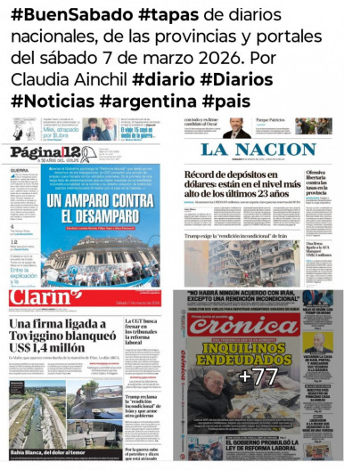 Tapas de diarios nacionales, de las provincias y portales del pa�s 7 de marzo 2026