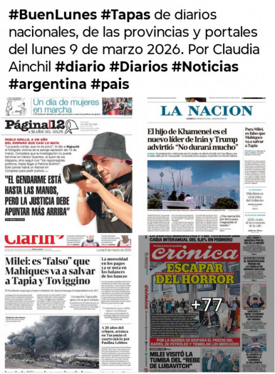 Tapas de diarios nacionales, de las provincias y portales del pa�s 9 de marzo 2026