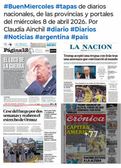 Tapas de diarios nacionales, de las provincias y portales del pa�s 8 de abril 2026