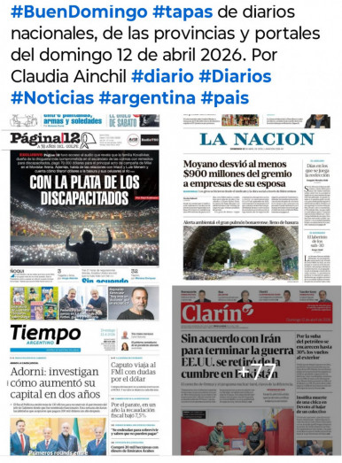 Tapas de diarios nacionales, de las provincias y portales del pa�s 12 de abril 2026