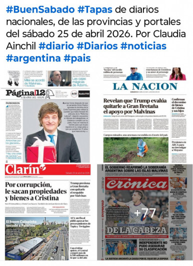 Tapas de diarios nacionales, de las provincias y portales del pa�s 25 de abril 2026