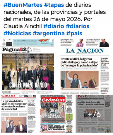 Tapas de diarios nacionales, de las provincias y portales del pa�s 26 de mayo 2026