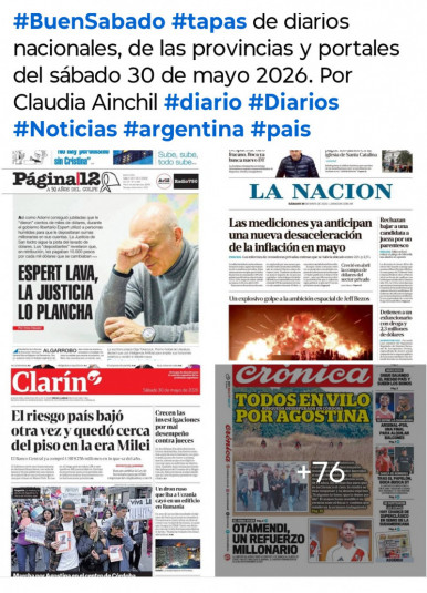 Tapas de diarios nacionales, de las provincias y portales del pa�s 30 de mayo 2026