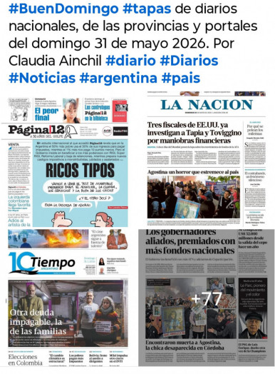 Tapas de diarios nacionales, de las provincias y portales del pa�s 31 de mayo 2026