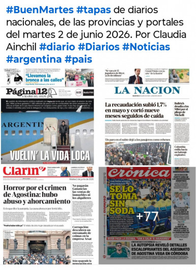 Tapas de diarios nacionales, de las provincias y  portales del pa�s 2 de junio 2026