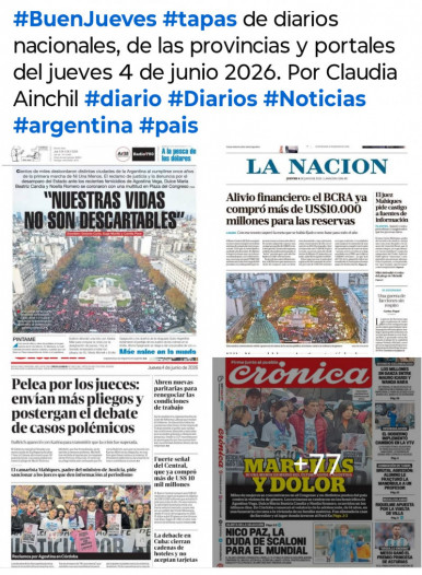 Tapas de diarios nacionales, de las provincias y portales del pa�s 4 de junio 2026