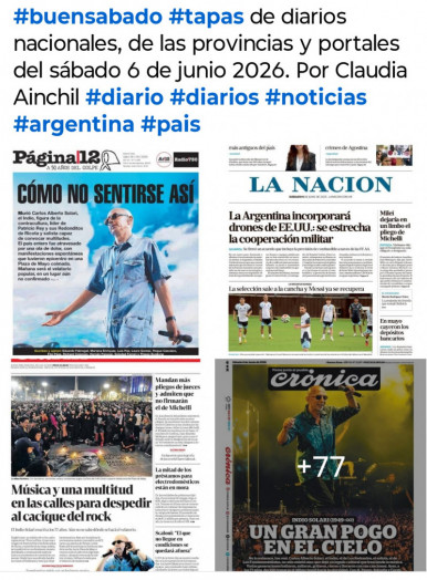 Tapas de diarios nacionales, de las provincias y portales del pa�s 6 de junio 2026