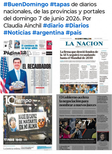 Tapas de diarios nacionales, de las provincias y portales del pa�s 7 de junio 2026