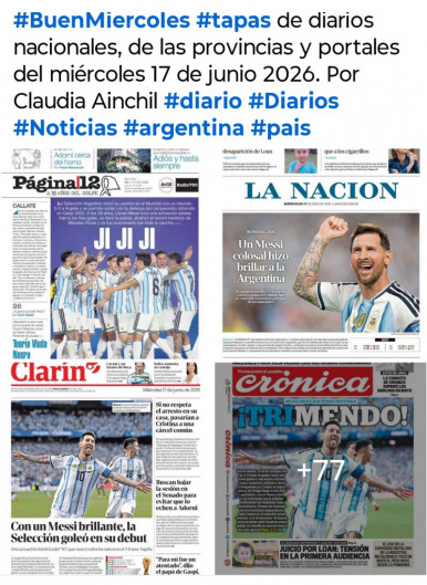 Tapas de diarios nacionales, de las provincias y portales del pa�s 17 de junio 2026
