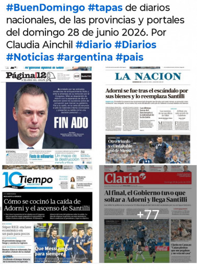 Tapas de diarios nacionales, de las provincias y portales del pa�s 28 de junio 2026