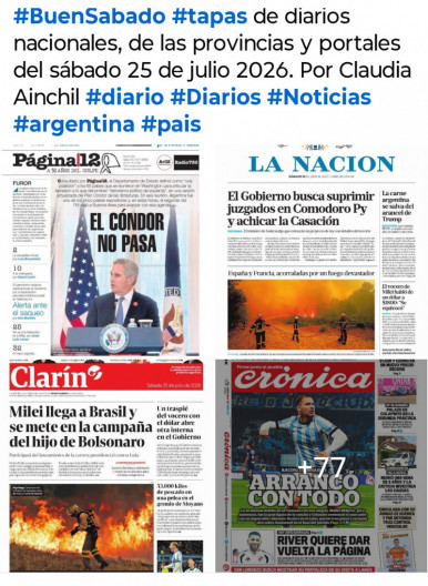 Tapas de diarios nacionales, de las provincias y portales del pa�s 25 de julio 2026
