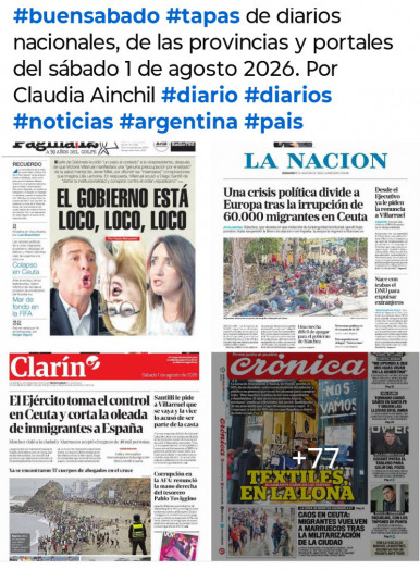 Tapas de diarios nacionales, de las provincias y portales del pa�s 1 de agosto 2026