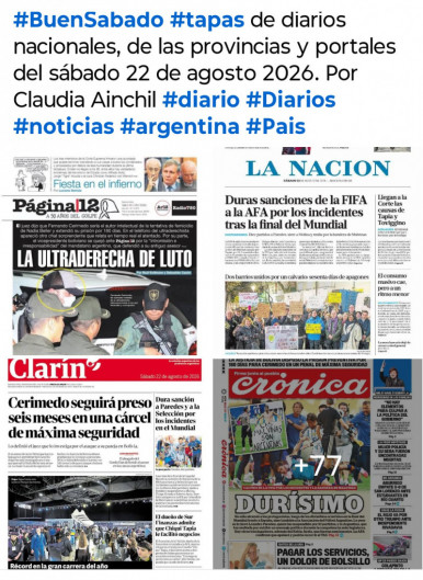 Tapas de diarios nacionales, de las provincias y portales del pa�s 22 de agosto 2026
