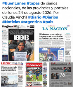 Tapas de diarios nacionales, de las provincias y portales del pa�s 24 de agosto 2026