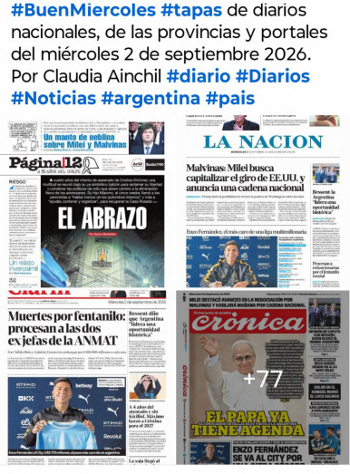 Tapas de diarios nacionales, de las provincias y portales del pa�s 2 de septiembre 2026