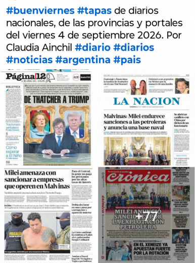Tapas de diarios nacionales, de las provincias y portales del pa�s 4 de septiembre 2026