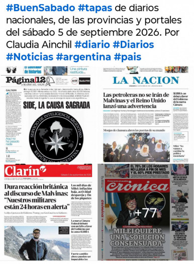 Tapas de diarios nacionales, de las provincias y portales del pa�s 5 de septiembre 2026