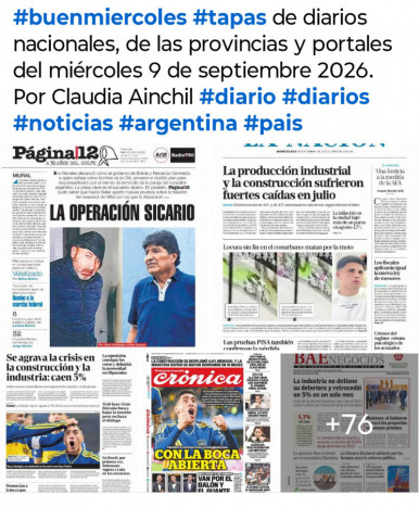 Tapas de diarios nacionales, de las provincias y portales del pa�s 9 de septiembre 2026