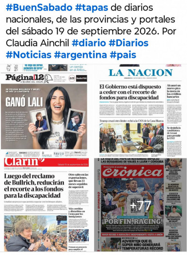 Tapas de diarios, nacionales, de las provincias y portales del pa�s 19 de septiembre 2026