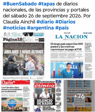 Tapas de diarios nacionales, de las provincias y portales del pa�s 26 de septiembre 2026