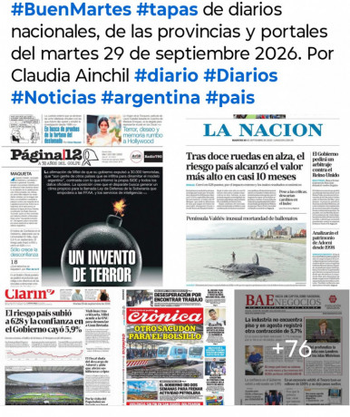 Tapas de diarios nacionales, de las provincias y portales del pa�s 29 de septiembre 2026