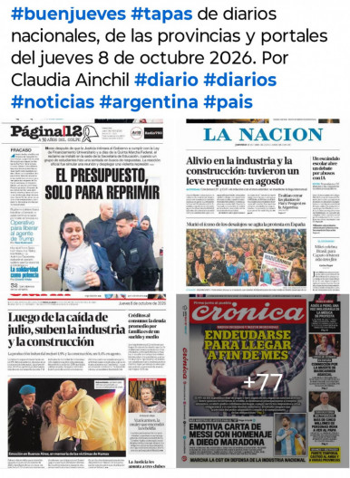 Tapas de diarios nacionales, de las provincias y portales del pa�s 8 de octubre 2026